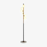 Lampadaire design moderne LED doré à boule en verre