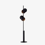 Floor lamp modern metal LED design with circular shapes