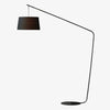 Lampadaire design noir avec abat-jour en tissu Creative