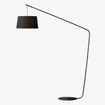 Lampadaire design noir avec abat-jour en tissu Creative