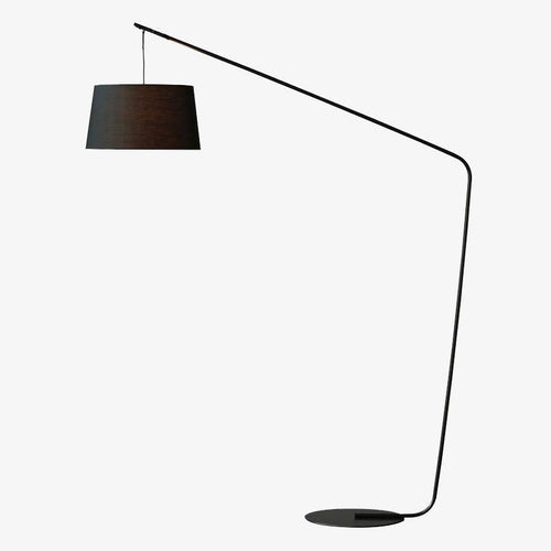 Lampadaire design noir avec abat-jour en tissu Creative