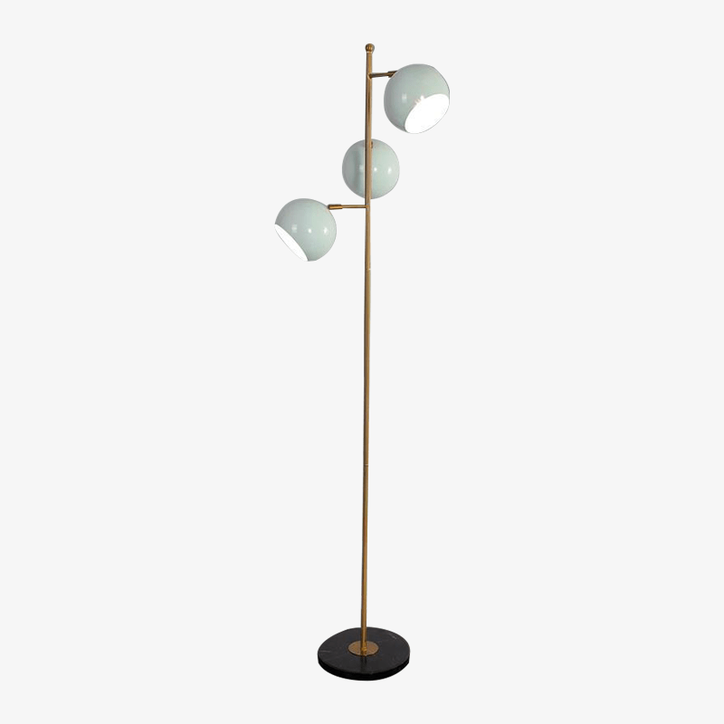 Floor lamp LED gold design with white adjustable lamps