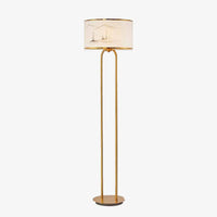 Lampadaire moderne doré avec abat-jour dessiné Japanese