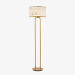 Lampadaire moderne doré avec abat-jour dessiné Japanese