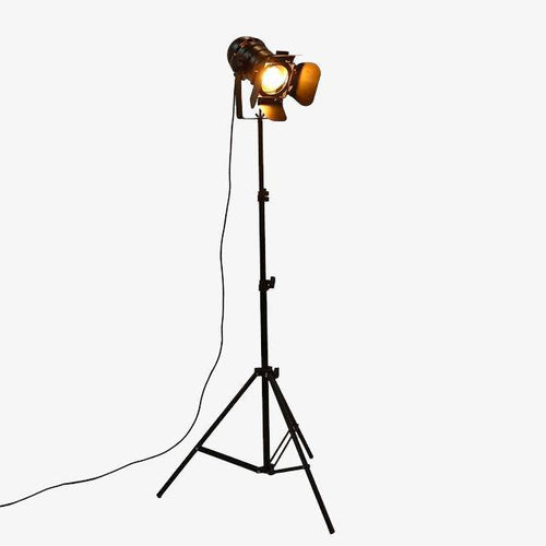 Lampadaire projecteur sur pied ajustable façon cinéma