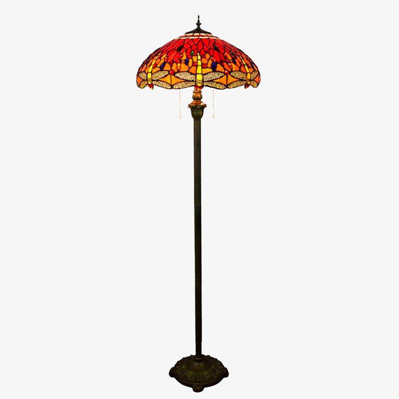 Lampadaire tiffany multicolore vintage Eusolis