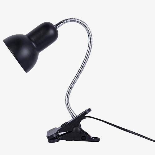 Adjustable LED clip lamp for reading (black or white)