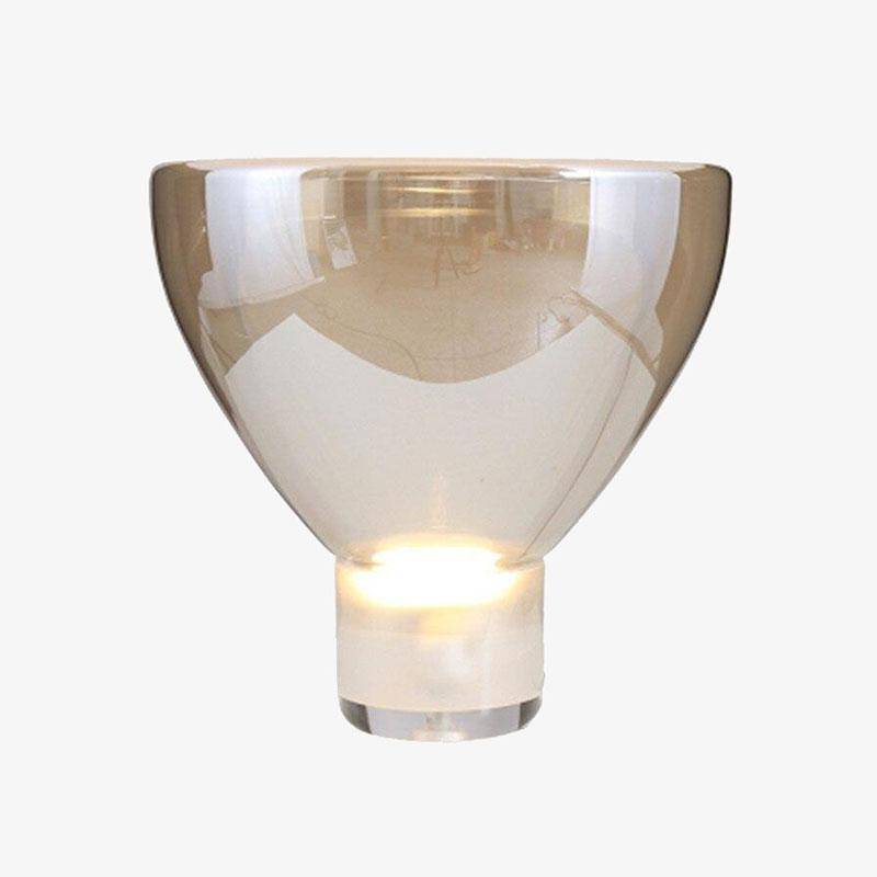 Lampe à poser design à LED en verre coloré