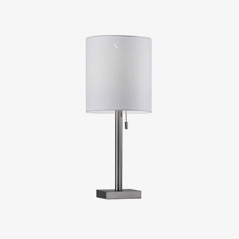 LED metal design table lamp with lampshade white