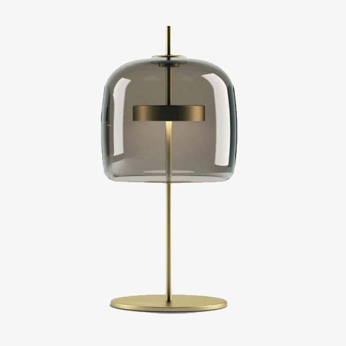Design table lamp in rounded smoked glass LED