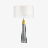 Lampe à poser design LED avec abat-jour blanc Art