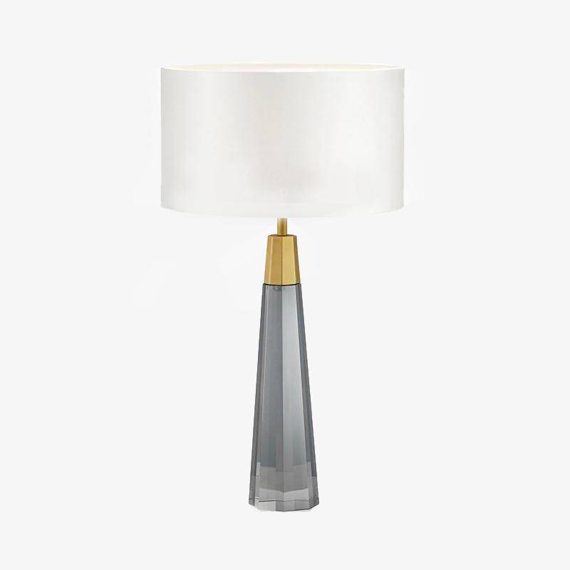 LED design table lamp with lampshade white Art