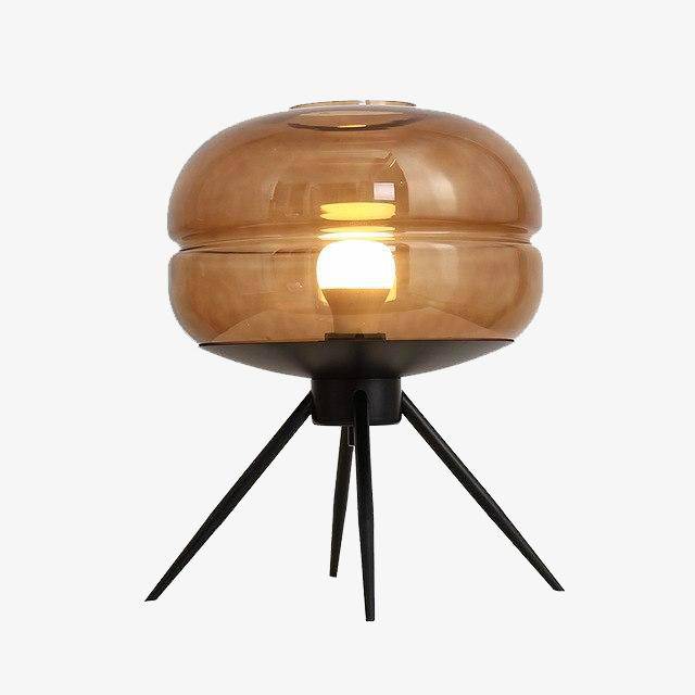 Lampe à poser design LED avec boule en verre Postmodern