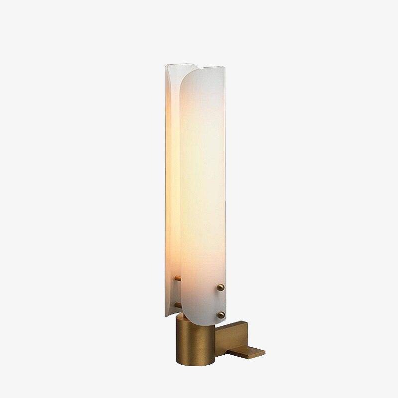 LED table lamp in copper with double rounded lampshade Luxury