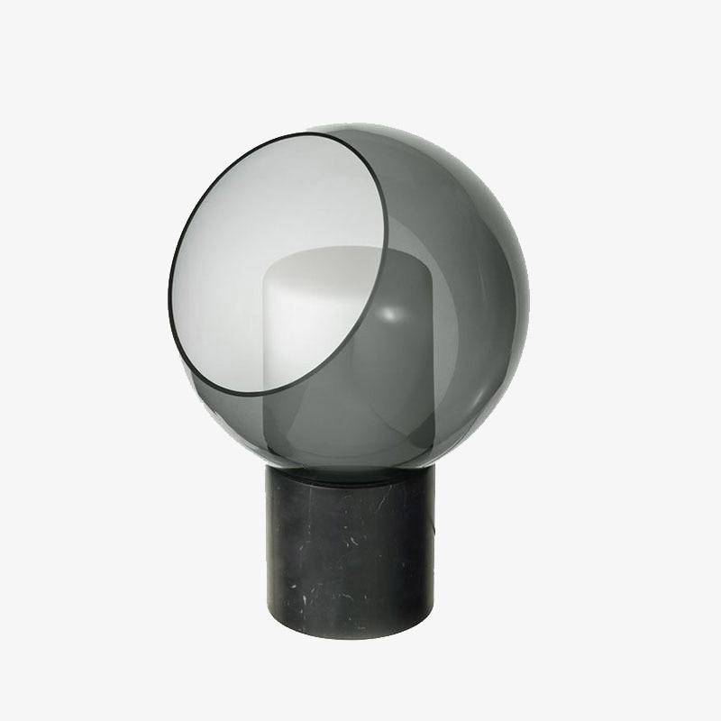 Lámpara de sobremesa design LED en mármol con bola de cristal Lujo