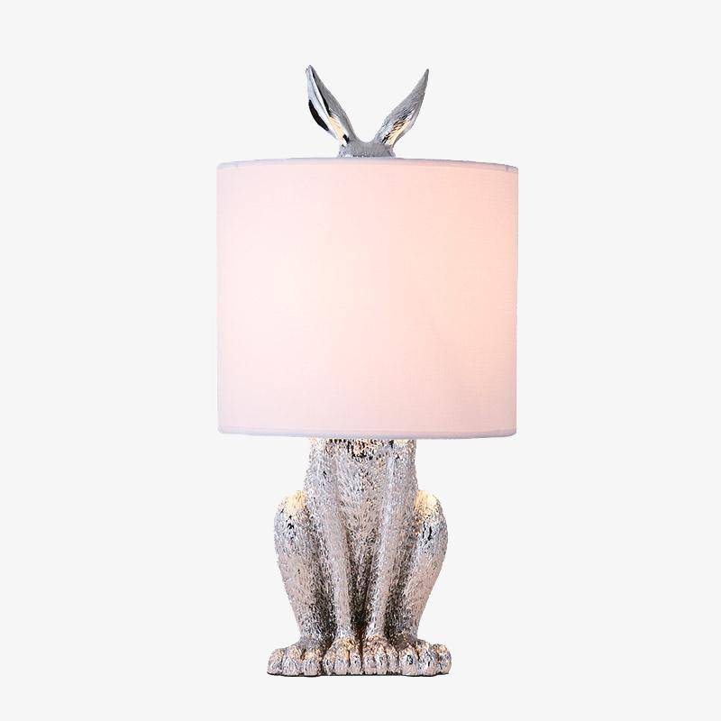 Lámpara de mesa design resina LED estilo conejo Decoración