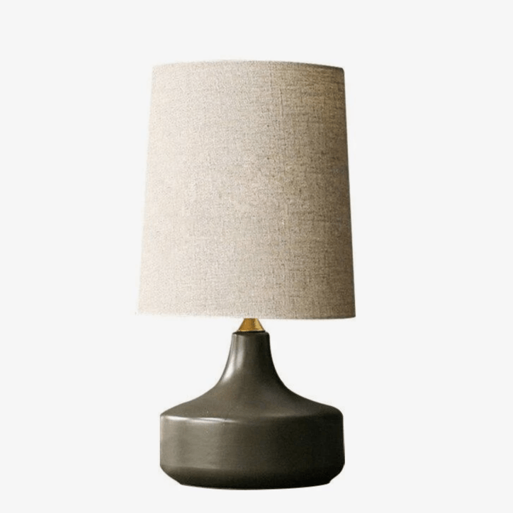 Lampe à poser en céramique design avec abat-jour en tissu Mariage