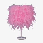 Lampe à poser LED avec plumes colorées