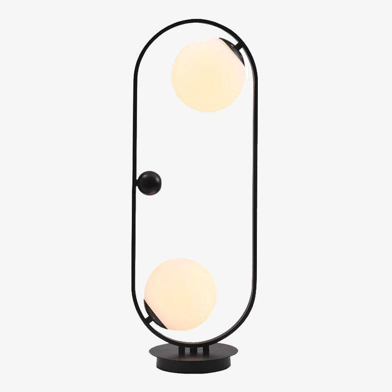 Lámpara de mesa creativa de metal con forma de bola y LED