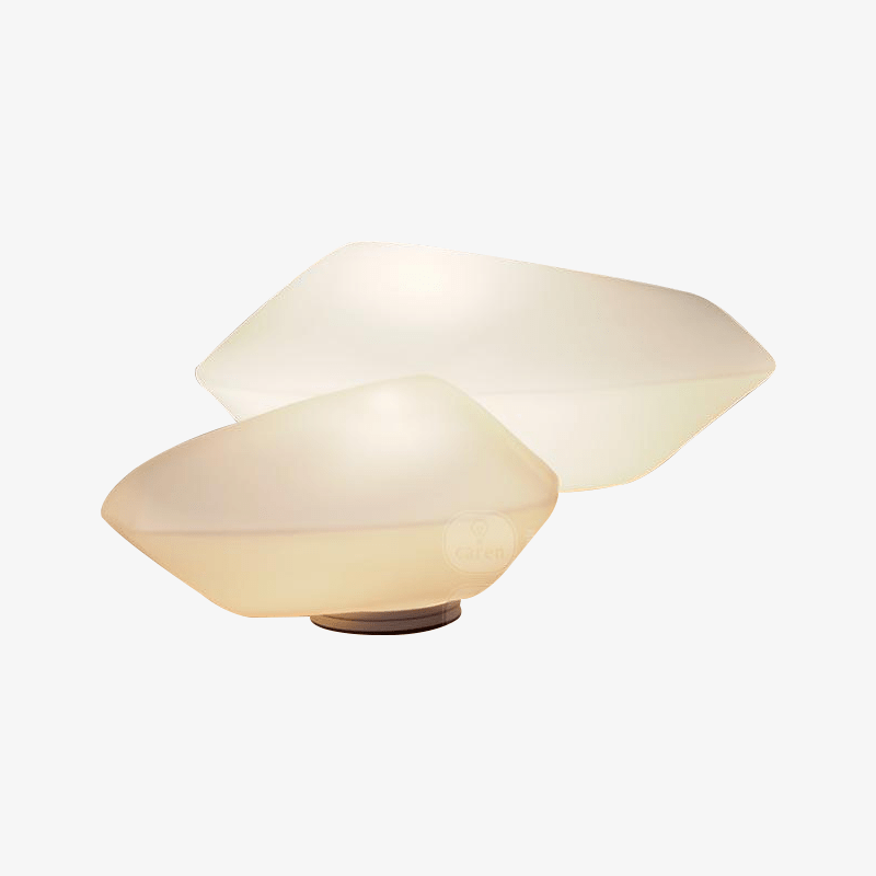 Lampe à poser LED en forme de rocher blanc