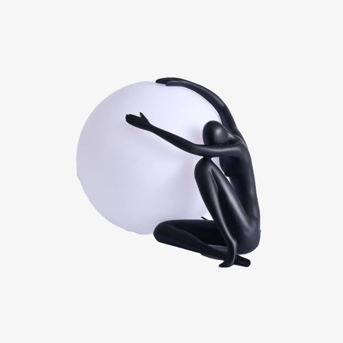 Lampe à poser LED style art déco avec silhouette Bloomie