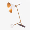 Lampe à poser moderne en métal et marbre et pied chromé Hotel