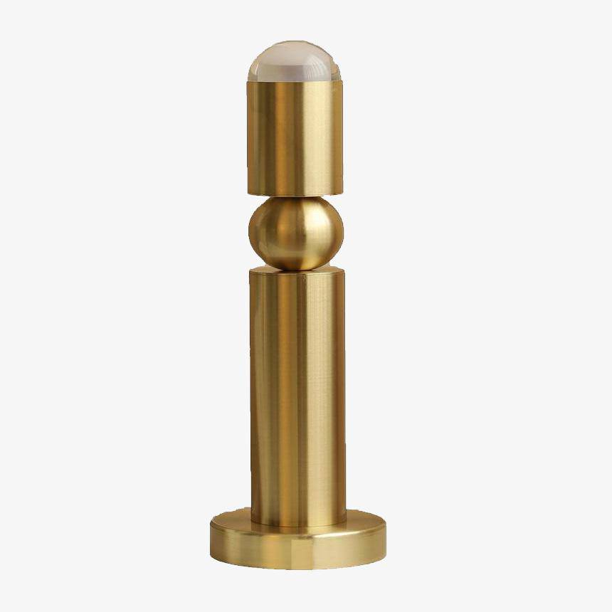 Lampe à poser moderne LED en cylindre allongé doré