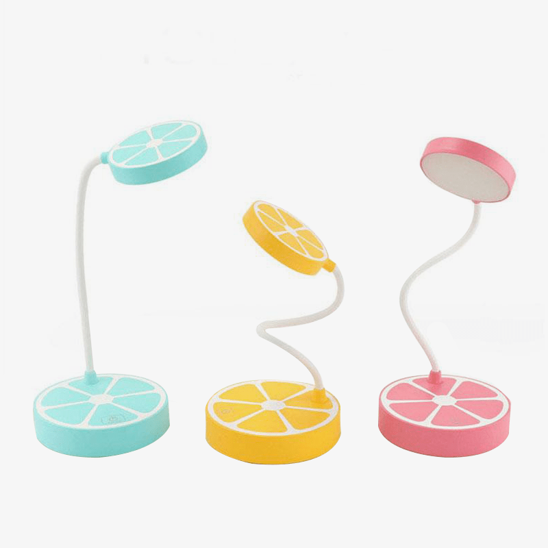 Lampe de bureau LED à USB en forme de citron coloré