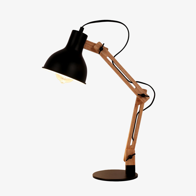 Lámpara de escritorio moderna de madera Vaz