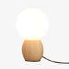 Lampe de chevet à LED boule en bois