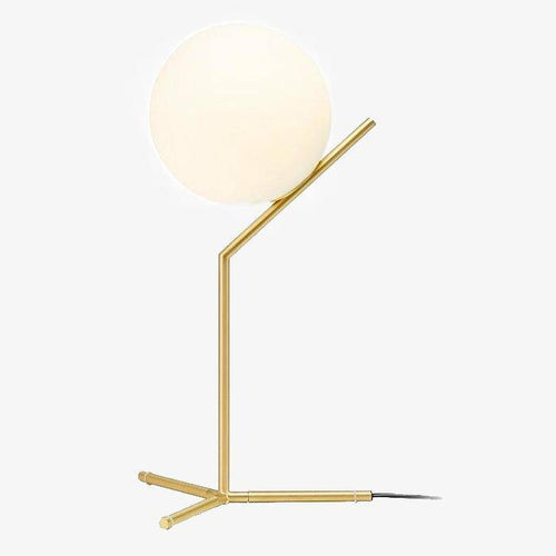 Lampe de chevet design dorée avec boule en verre Lampen - vue 2 sur 4