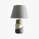 Lampe de chevet en céramique design avec abat-jour en tissu
