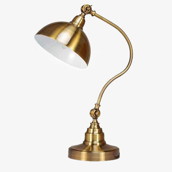 Rustic gold LED bedside or desk lamp Punk