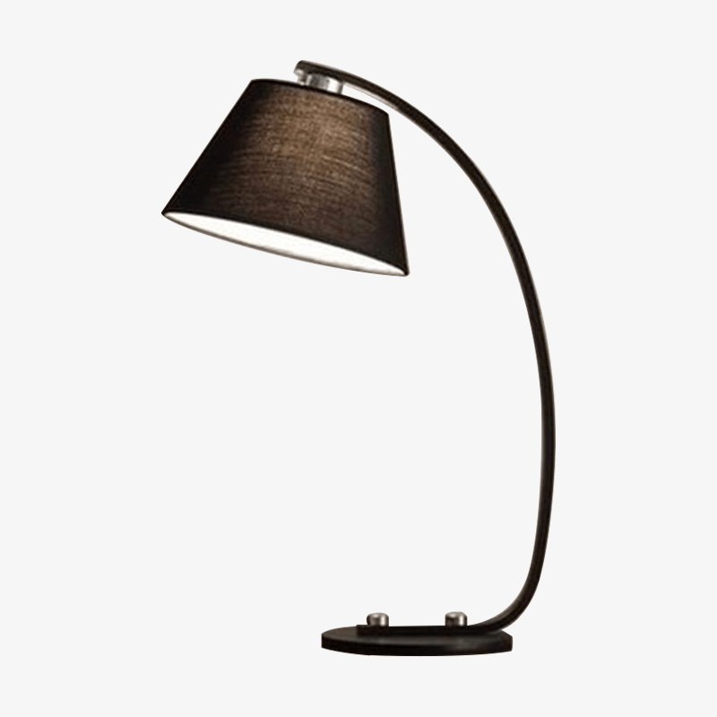 LED bedside or desk lamp with lampshade fabric