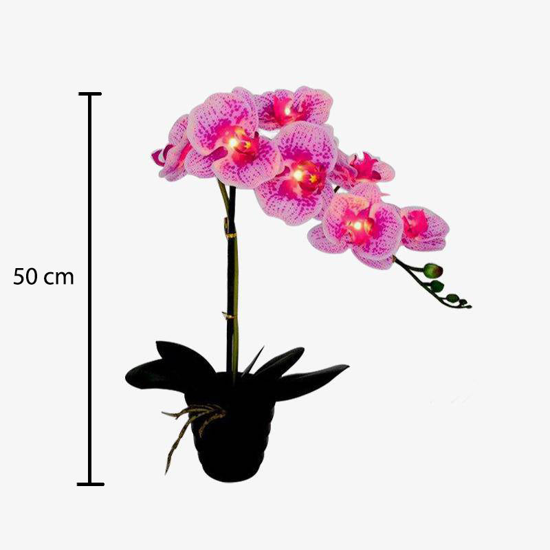 Lampes à poser orchidées artificielles à LED