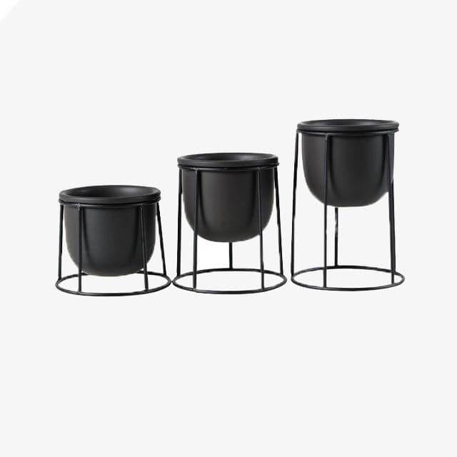 Lot de 3 piédestal moderne pour plantes style scandinave - vue 2 sur 7