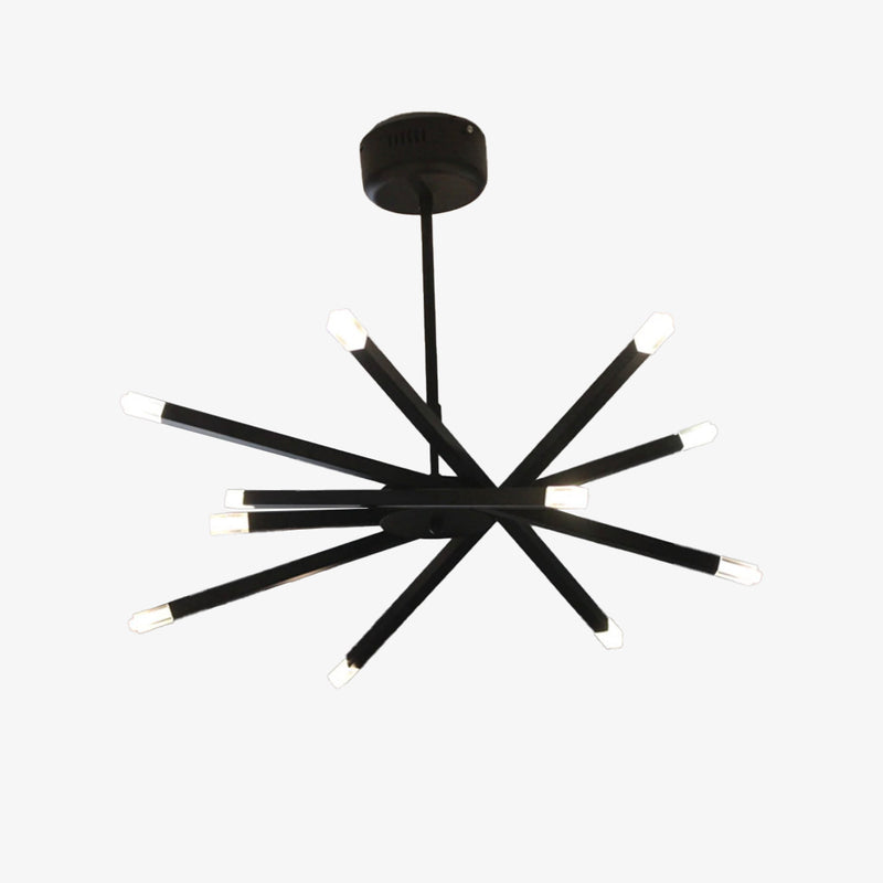 Lámpara de araña design con barras cromadas Colgantes