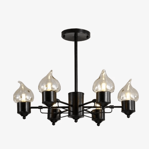Lustre design à lampes bougies moderne - vue 2 sur 9
