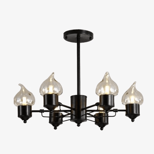 Lustre design à lampes bougies moderne