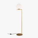 Lustre design avec boule en verre et tige de support Moderne