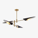 Lustre design avec branches et métal et lampes Nordic