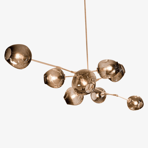 Lustre design avec plusieurs bras et abat-jour Vintage