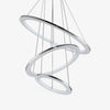 Lustre design avec plusieurs cercles chromés entrelacés Rings