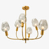 Lustre design doré et verre fumé Modern