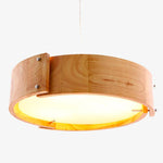 Lustre design en bois arc de cercles