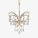 Lustre design LED avec branches dorées et verre crystal Luxury