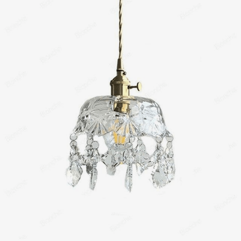 Retro style LED crystal glass chandelier