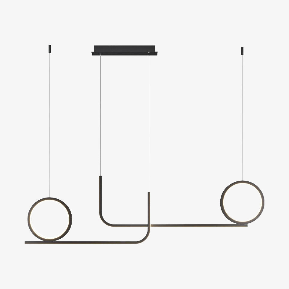 Lustre design LED style parcours en métal Lais