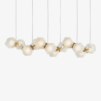Lustre design moderne doré à LED Avize