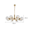 Lustre design moderne doré avec boules de verre Glass